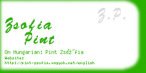 zsofia pint business card